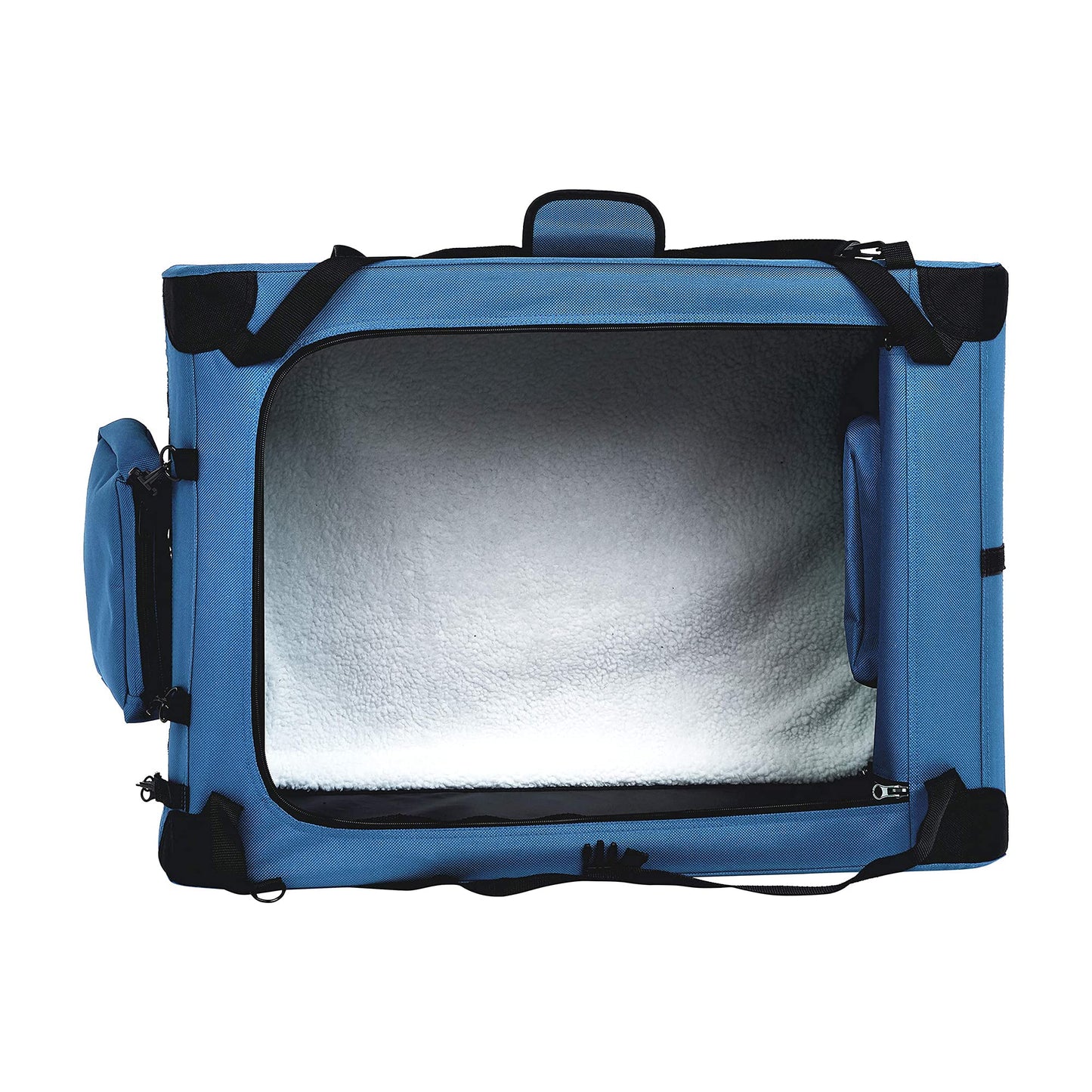 Amazon Basics Folding Portable Soft Pet Dog Crate Carrier Kennel, 36 x 24 x 24 inches, Blue