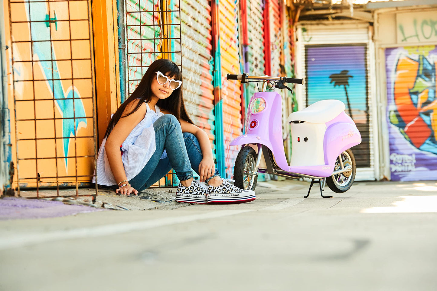 Razor Pocket Mod Miniature Euro 24V Electric Kids Ride On Retro Scooter
