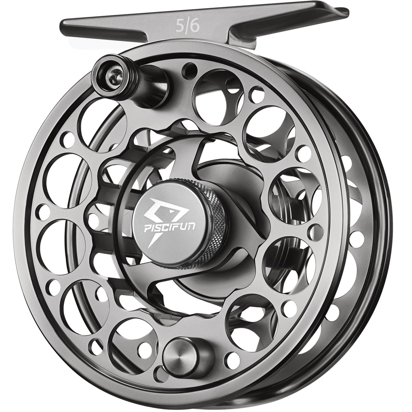Piscifun Sword Fly Fishing Reel, CNC-Machined Aluminum Alloy Fly Reel, 3/4, 5/6, 7/8, 9/10 Weight, Black, Gunmetal, Space Gray