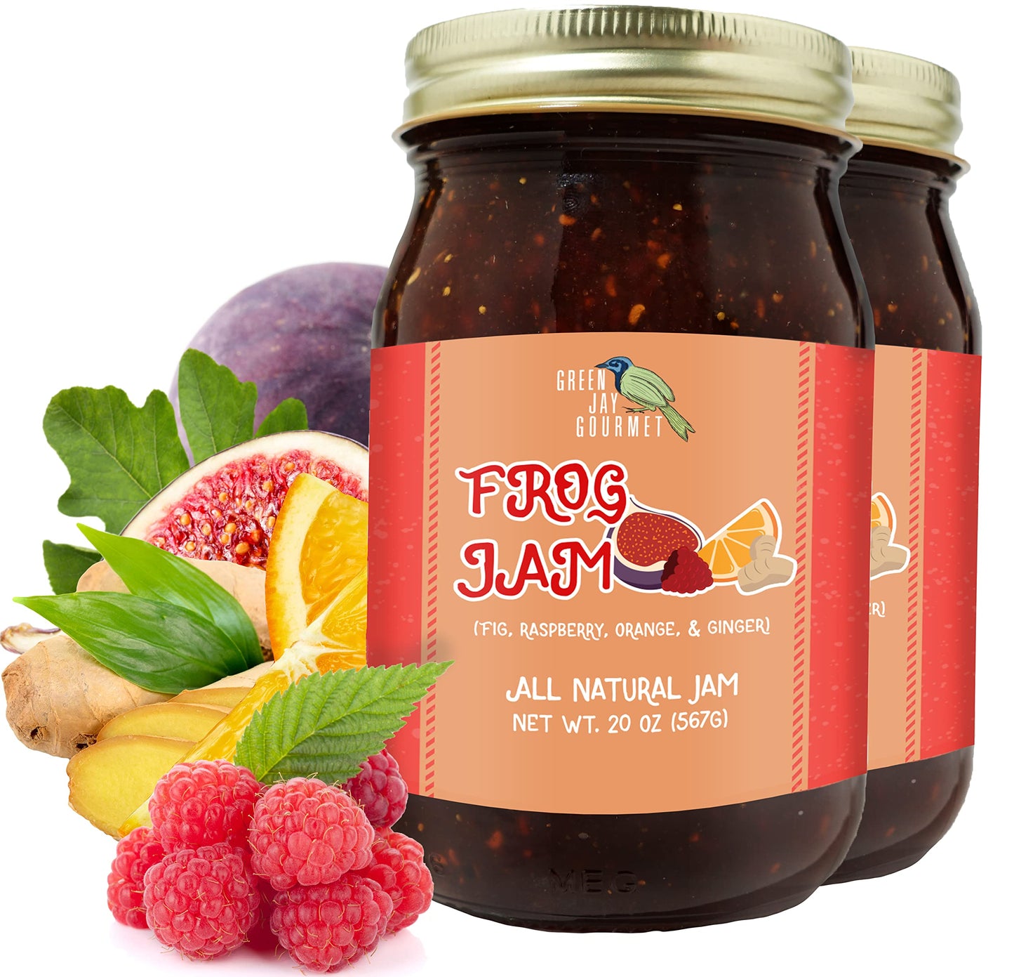 Green Jay Gourmet Spicy Jam Variety Pack - All-Natural Raspberry Jalapeno Jam, Strawberry Jalapeno Jam, Blackberry Jalapeno Jam - Vegan, Gluten-free Jam - No Preservatives - USA Made - 3 x 20 Ounces