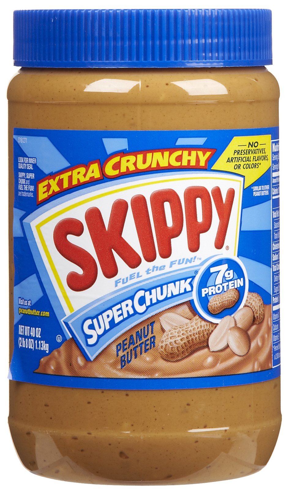SKIPPY Peanut Butter, Super Chunk, 40 Ounce