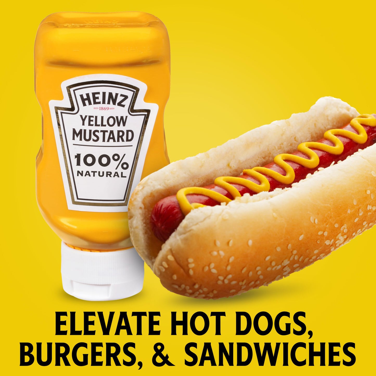 Heinz Yellow Mustard, 20 oz Bottle