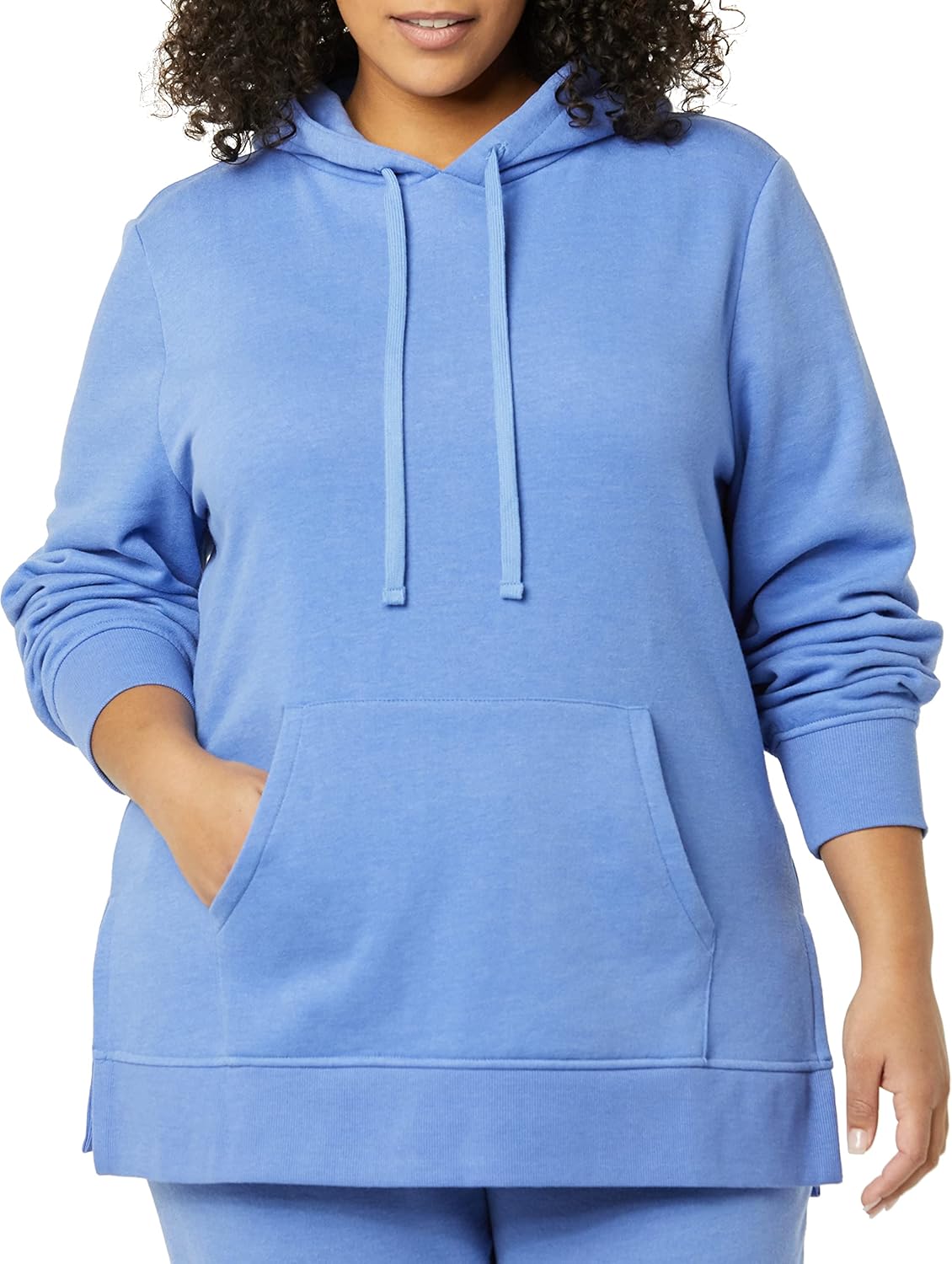 Amazon Essentials womens Fleece Hooded Tunic Sweatshirt