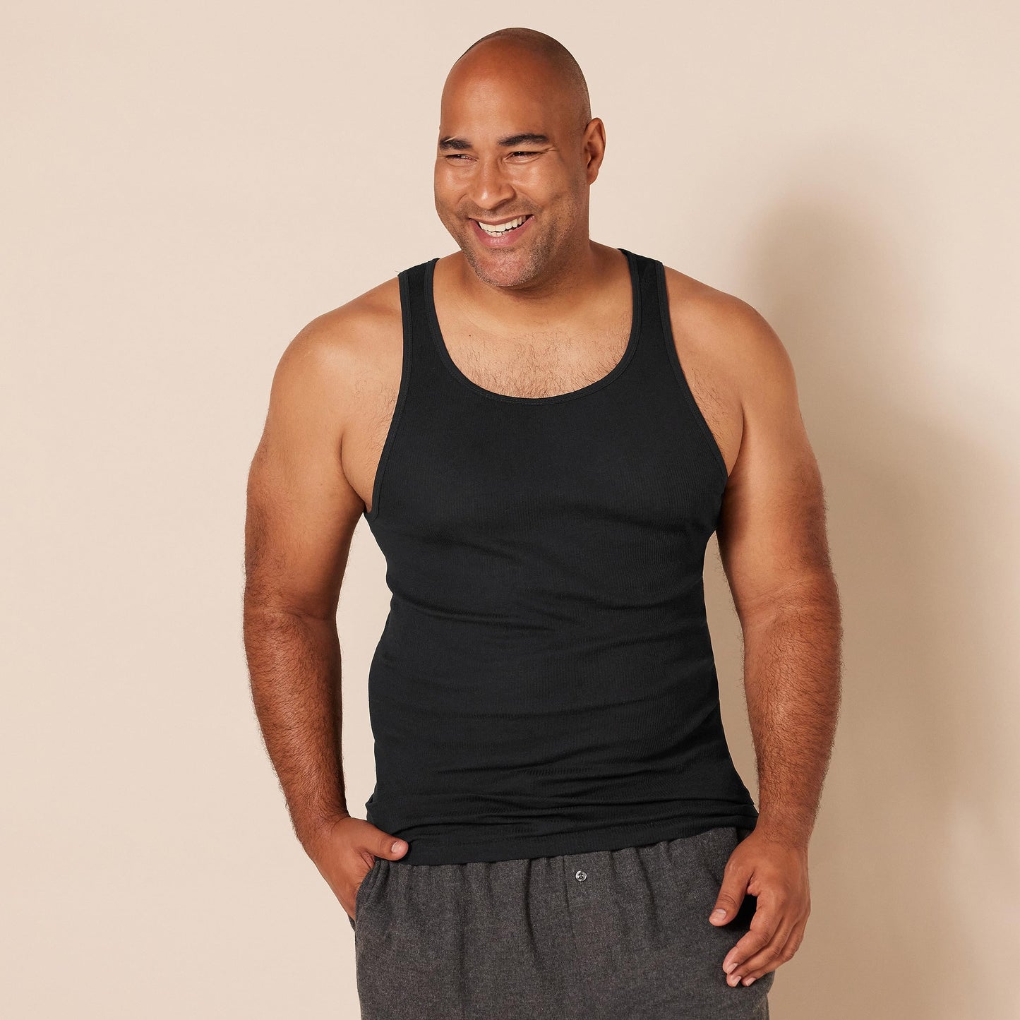 Amazon Essentials Men's Slim Fit Breathable Cotton Tank Undershirts, Pack of 6