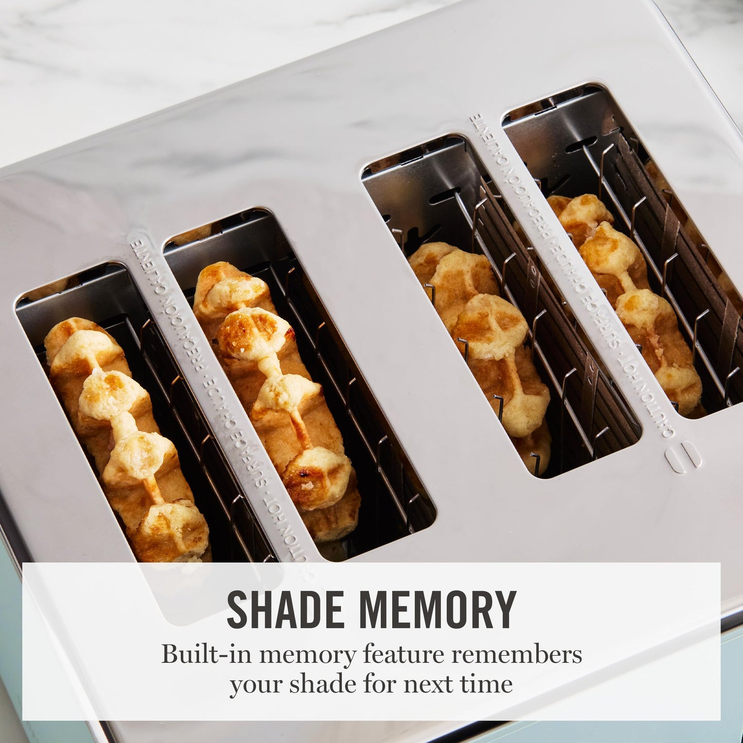 Martha Stewart 4 Slice Toaster, 10 Shade Settings with Defrost, Cancel, Bagel & Gluten-Free, Extra-Wide Self-Centering Slots for Waffles, Artisan Bread, Removable Crumb Tray, Cord Wrap,1800W, Honeydew