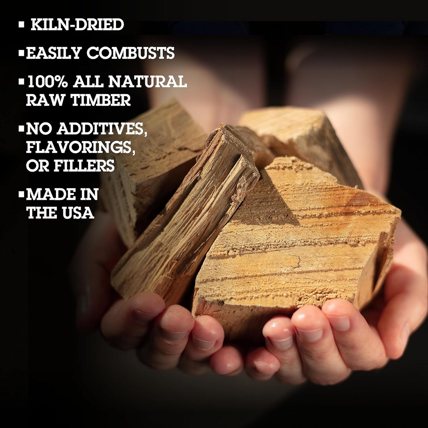 Camerons All Natural Apple Wood Chunks for Smoking Meat -840 Cu. in. Box, Approx 10 Pounds- Kiln Dried Large Cut BBQ Wood Chips for Smoker - Barbecue Chunks Smoker Accessories