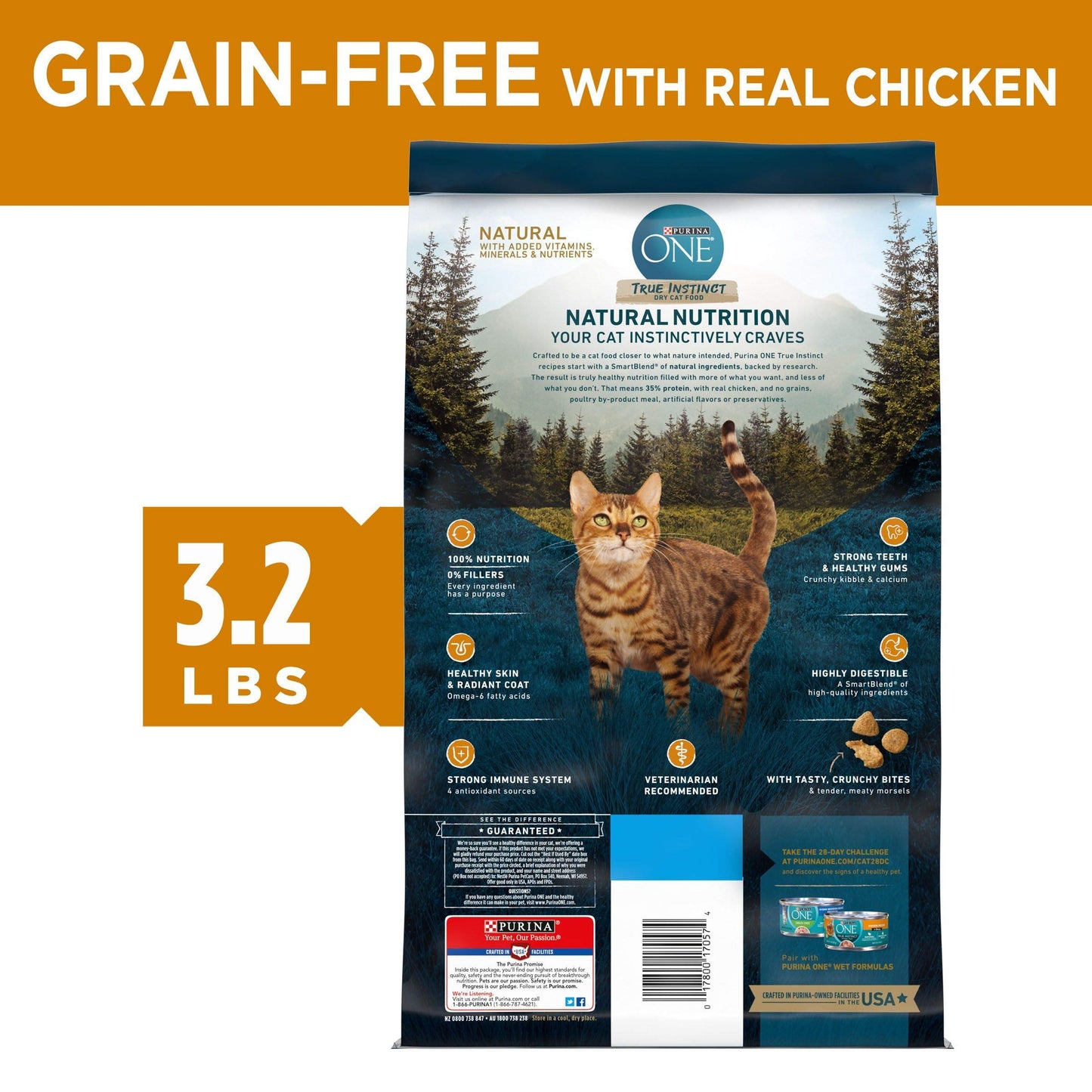 Purina ONE True Instinct With A Blend Of Real Turkey and Venison Dry Dog Food - 36 lb. Bag