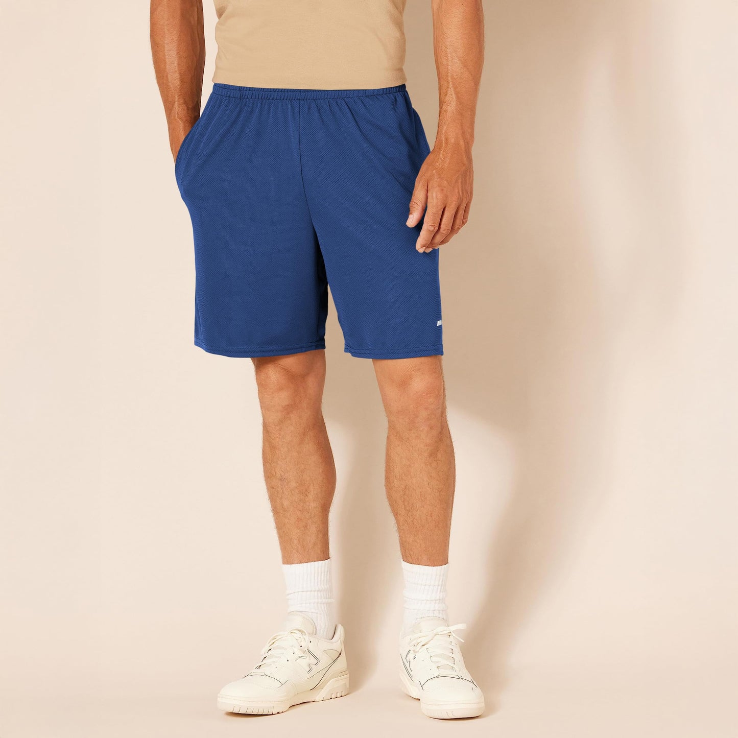 Amazon Essentials Men's Athletic Basketball Gym,Performance Tech Loose-Fit Training Shorts, Pack of 2