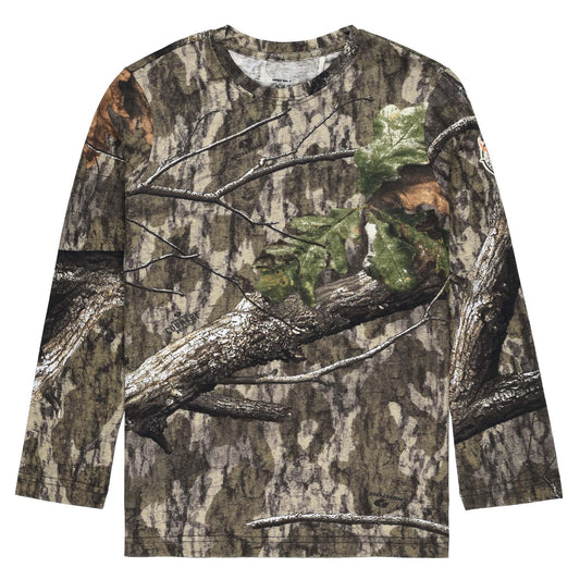 Realtree and Mossy Oak Authentic Youth Camouflage Pattern Long Sleeves Crewneck Tee Shirts for Kids