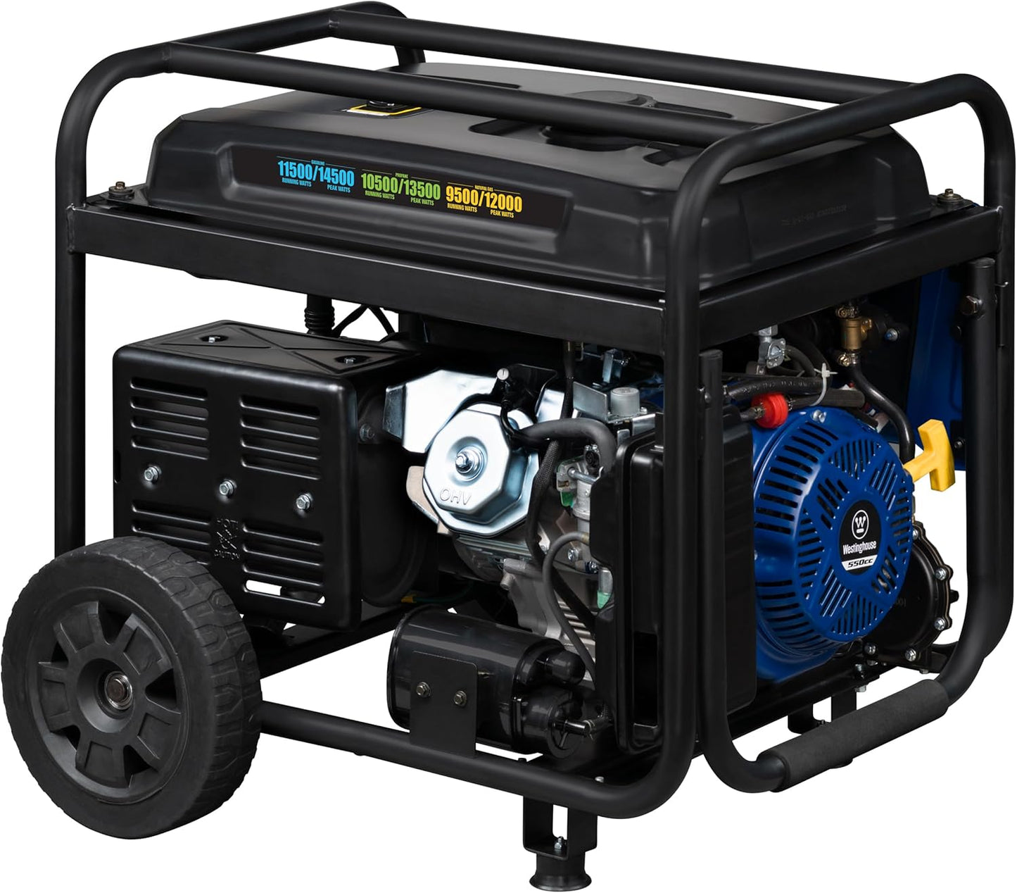 Westinghouse 14500 Peak Watt Tri-Fuel Home Backup Portable Generator, Remote Electric Start, Transfer Switch Ready, Gas, Propane, and Natural Gas Powered
