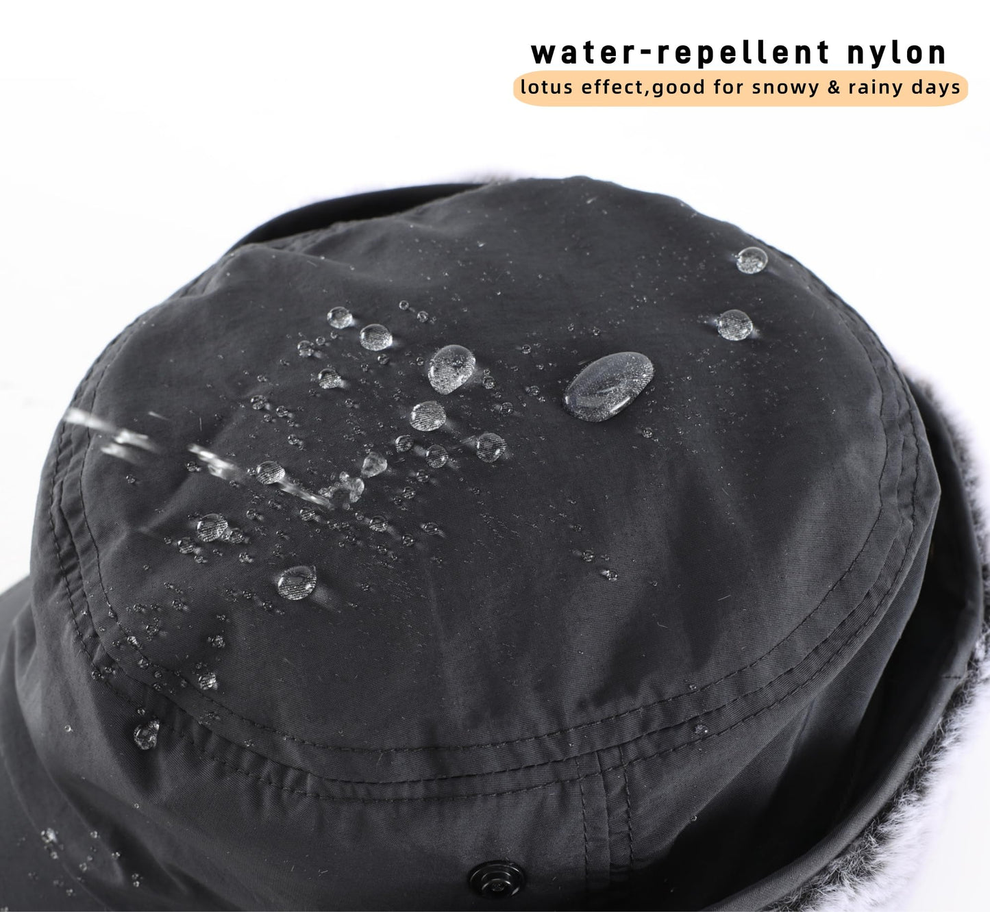 Connectyle Men's Winter Hat with Visor Warm Earflaps Hat Fully Lined Faux Fur Baseball Cap Trapper Hunting Hats