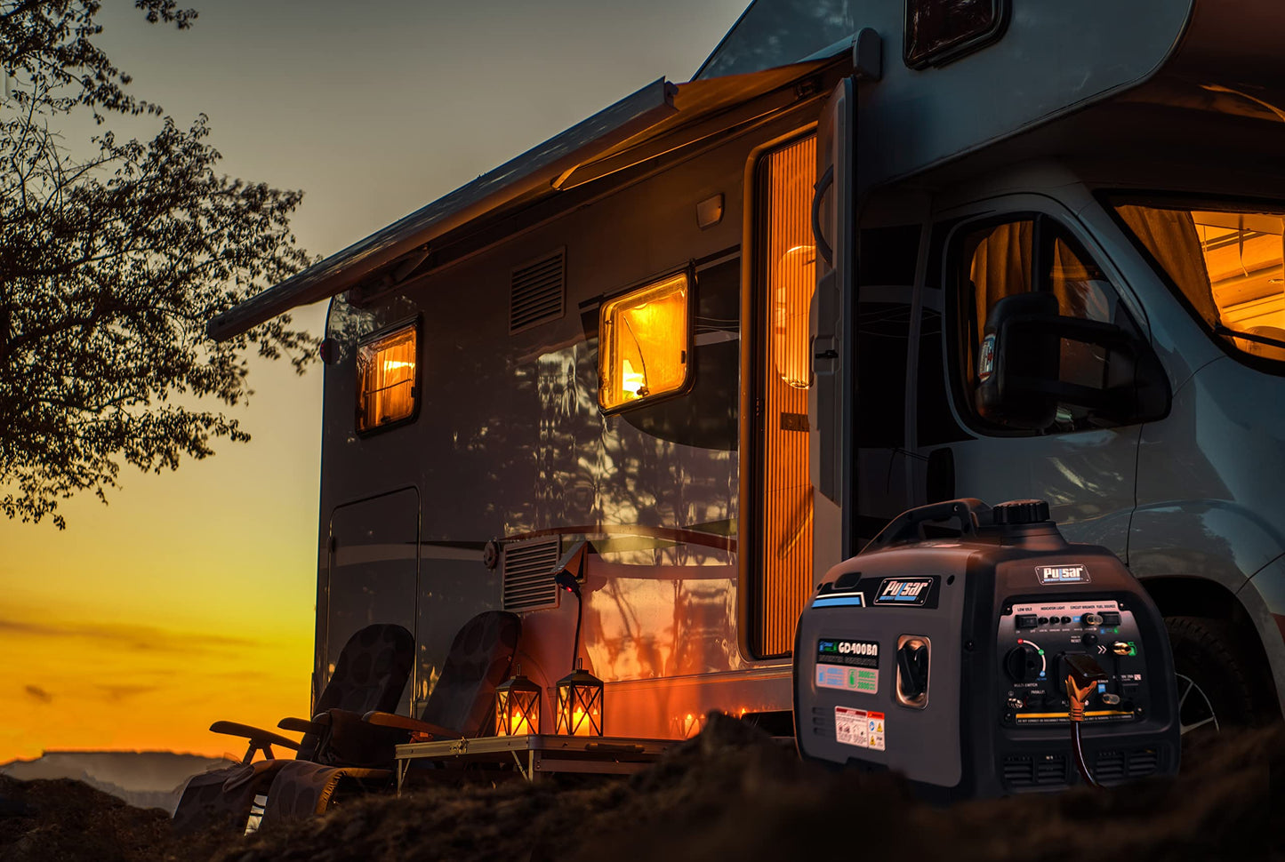 Pulsar Products GD400BN, 4000W Portable super-quiet Dual Fuel & Parallel Capability, RV-Ready, CARB Compliant