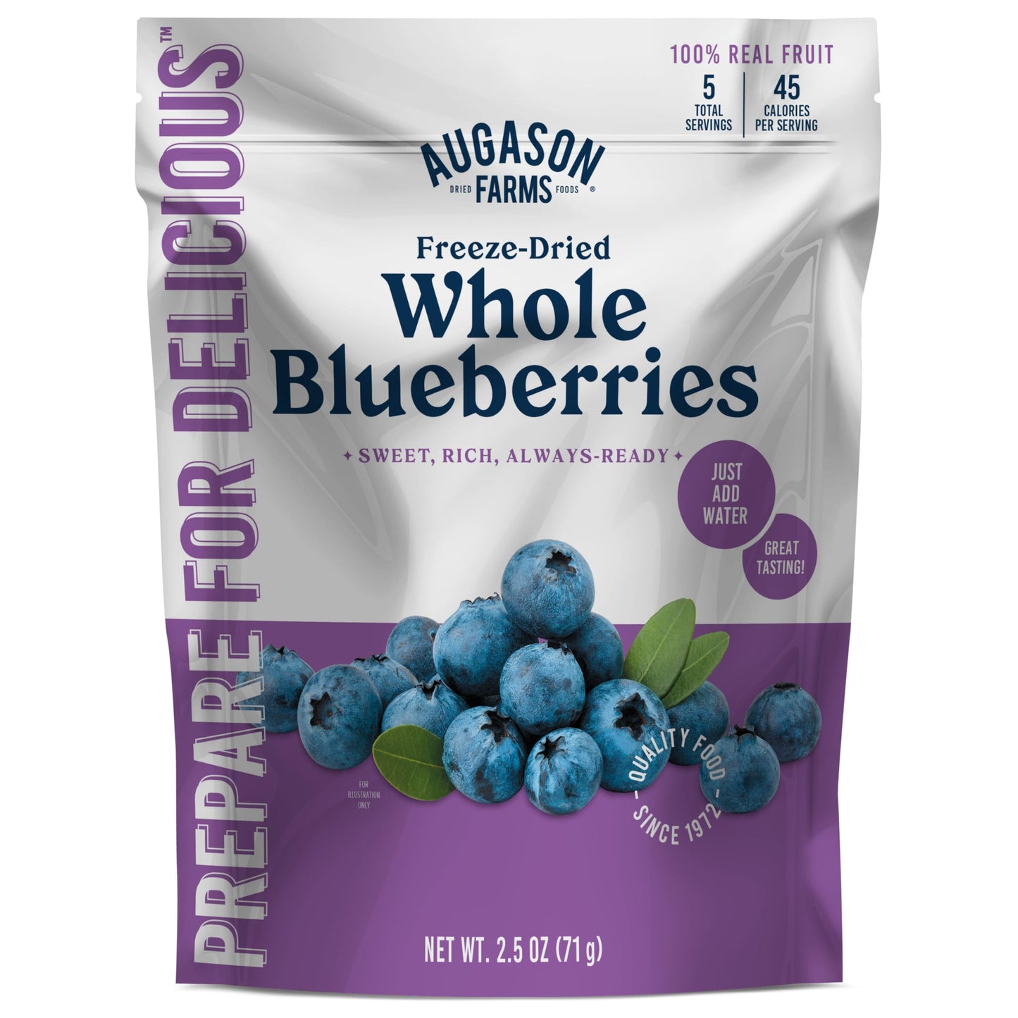 Augason Farms Freeze Dried Whole Blueberries Can, Emergency Food Supply, Everyday Meals, 26 Servings