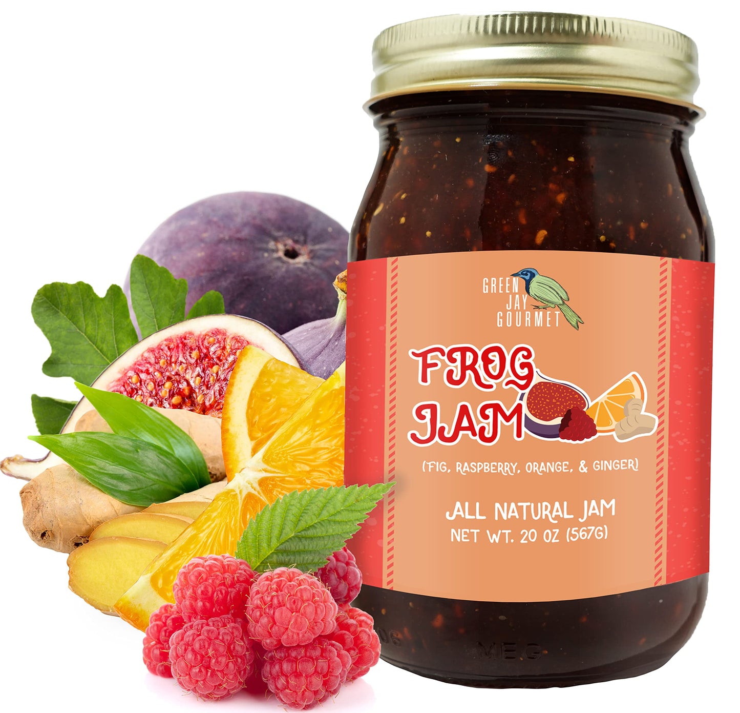 Green Jay Gourmet Spicy Jam Variety Pack - All-Natural Raspberry Jalapeno Jam, Strawberry Jalapeno Jam, Blackberry Jalapeno Jam - Vegan, Gluten-free Jam - No Preservatives - USA Made - 3 x 20 Ounces