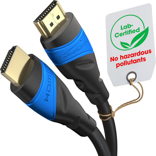 KabelDirekt – 8K / 4K HDMI Cable – 6ft & More HDMI Cables (0.5ft–75ft) – German-Engineered HDMI Cord – Supports 10K/8K@60Hz/4K@120Hz – HDMI Cable for PlayStation 3/4/5, HDTV, PC, Game Consoles