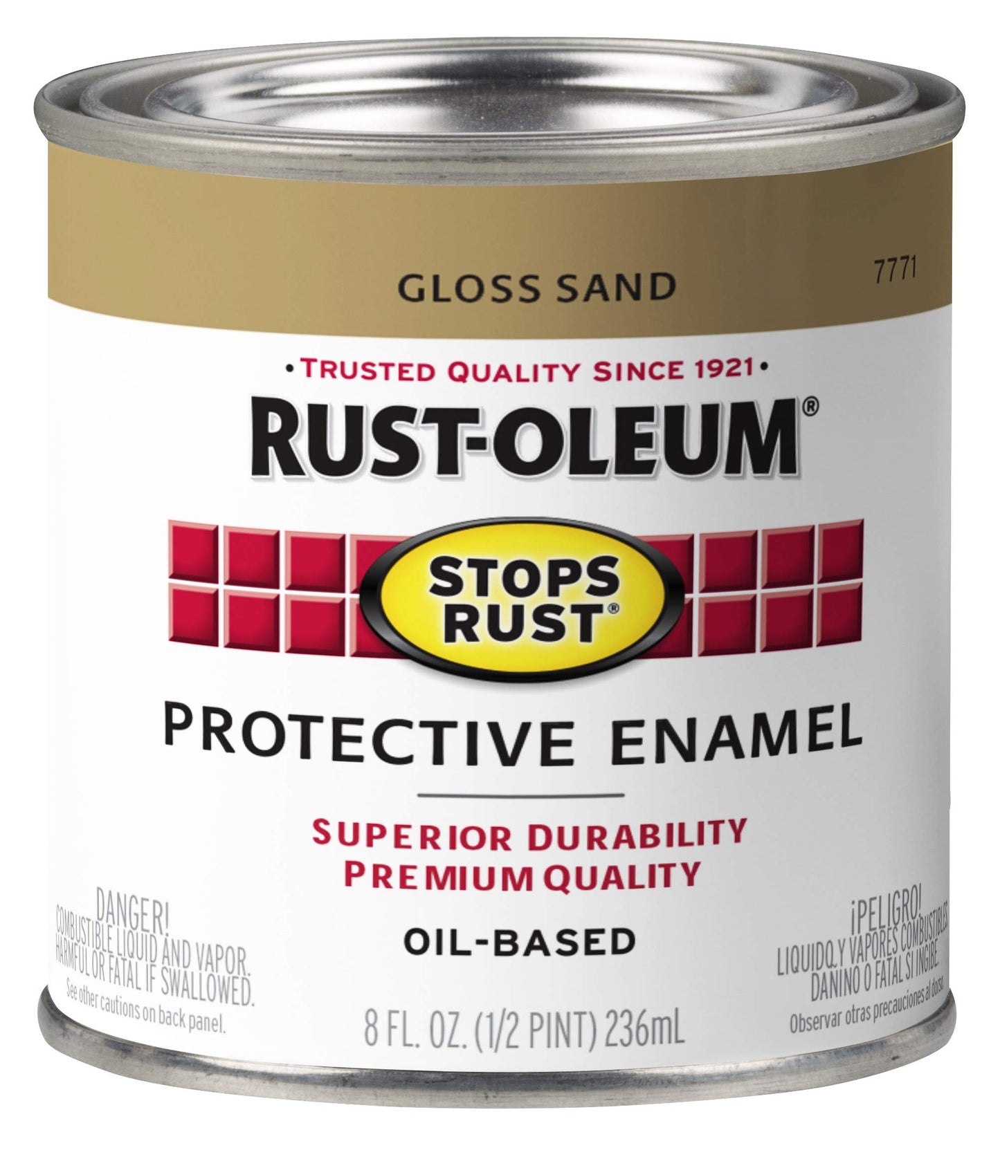 Rust-Oleum 7779502 Stops Rust Brush On Paint, Quart, Gloss Black, 32 Fl Oz (Pack of 1)