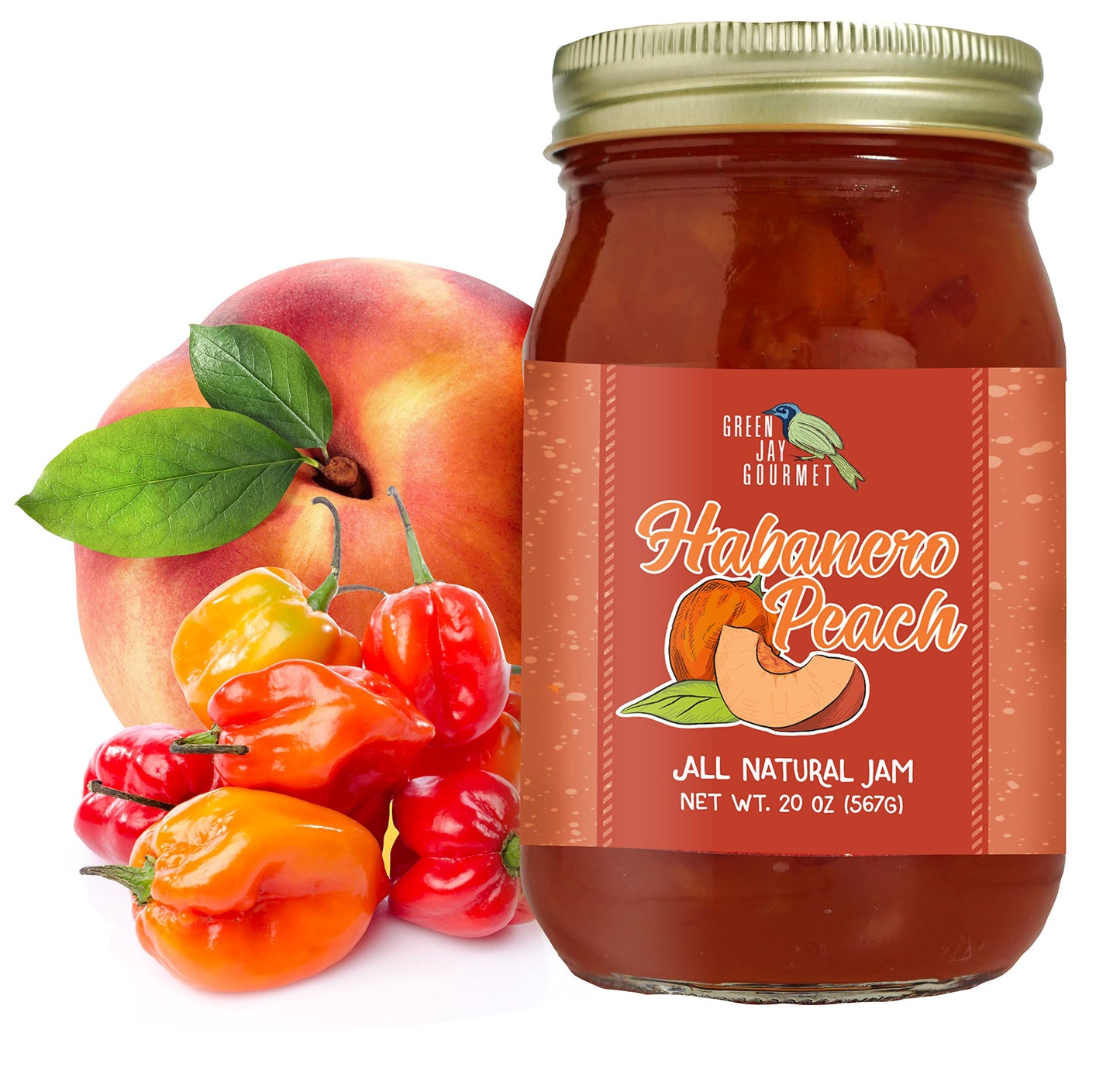 Green Jay Gourmet Spicy Jam Variety Pack - All-Natural Raspberry Jalapeno Jam, Strawberry Jalapeno Jam, Blackberry Jalapeno Jam - Vegan, Gluten-free Jam - No Preservatives - USA Made - 3 x 20 Ounces