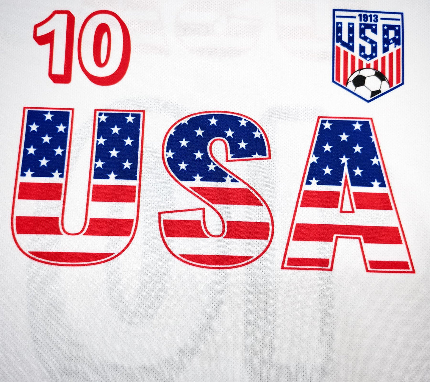 Kid USA Soccer Jersey and Shorts Set, #10 National Team Boy Girl Soccer Shirt Set Breathable Youth Football Shirt and Shorts for Training Match(7-8Y)