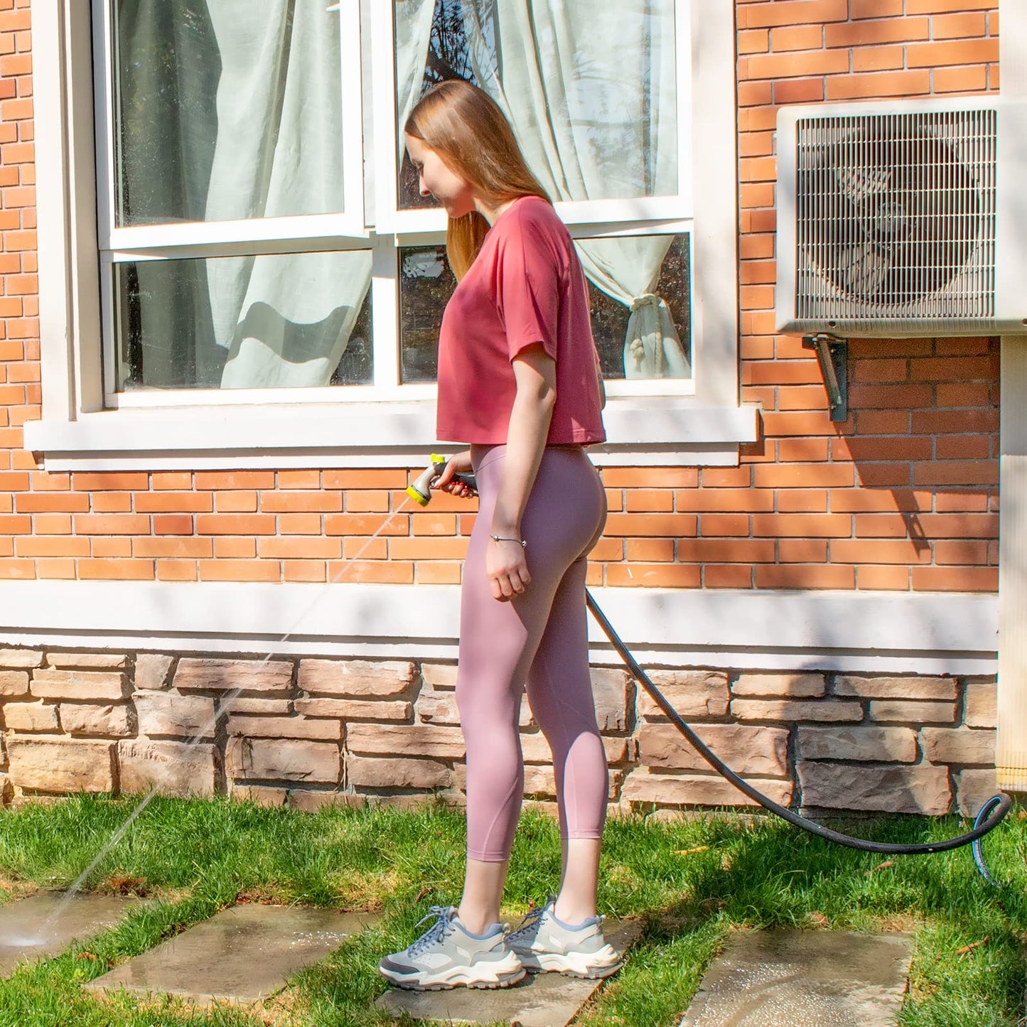 Fevone 50ft Heavy Duty Garden Hose – 5/8" ID, 600 PSI, Hybrid Polymer, Kink-Resistant, Flexible, Durable, 3/4" GHT Solid Brass Fittings