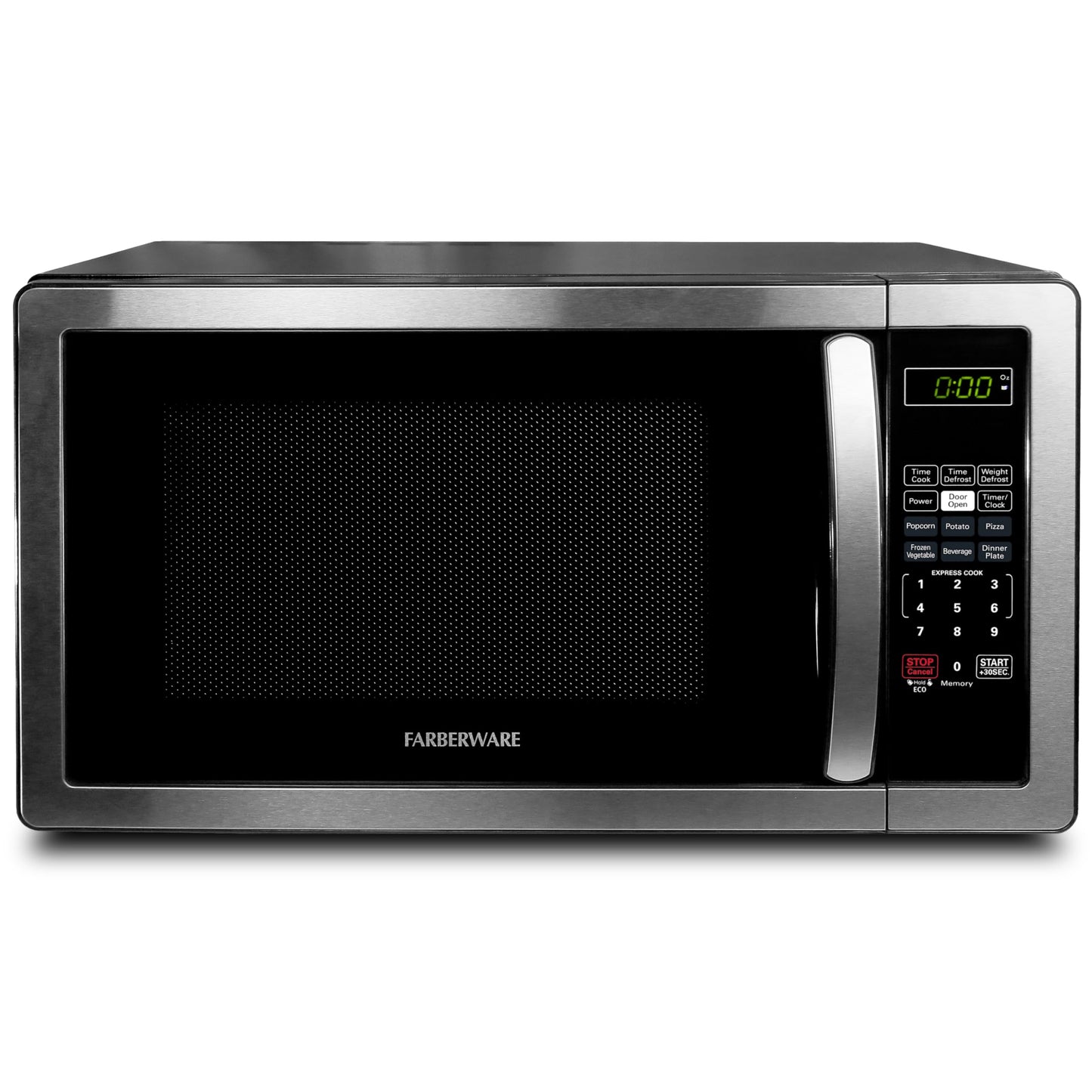 Farberware Countertop Microwave 700 Watts, 0.7 Cu. Ft. - Microwave Oven With LED Lighting and Child Lock - Perfect for Apartments and Dorms - Easy Clean Stainless Steel