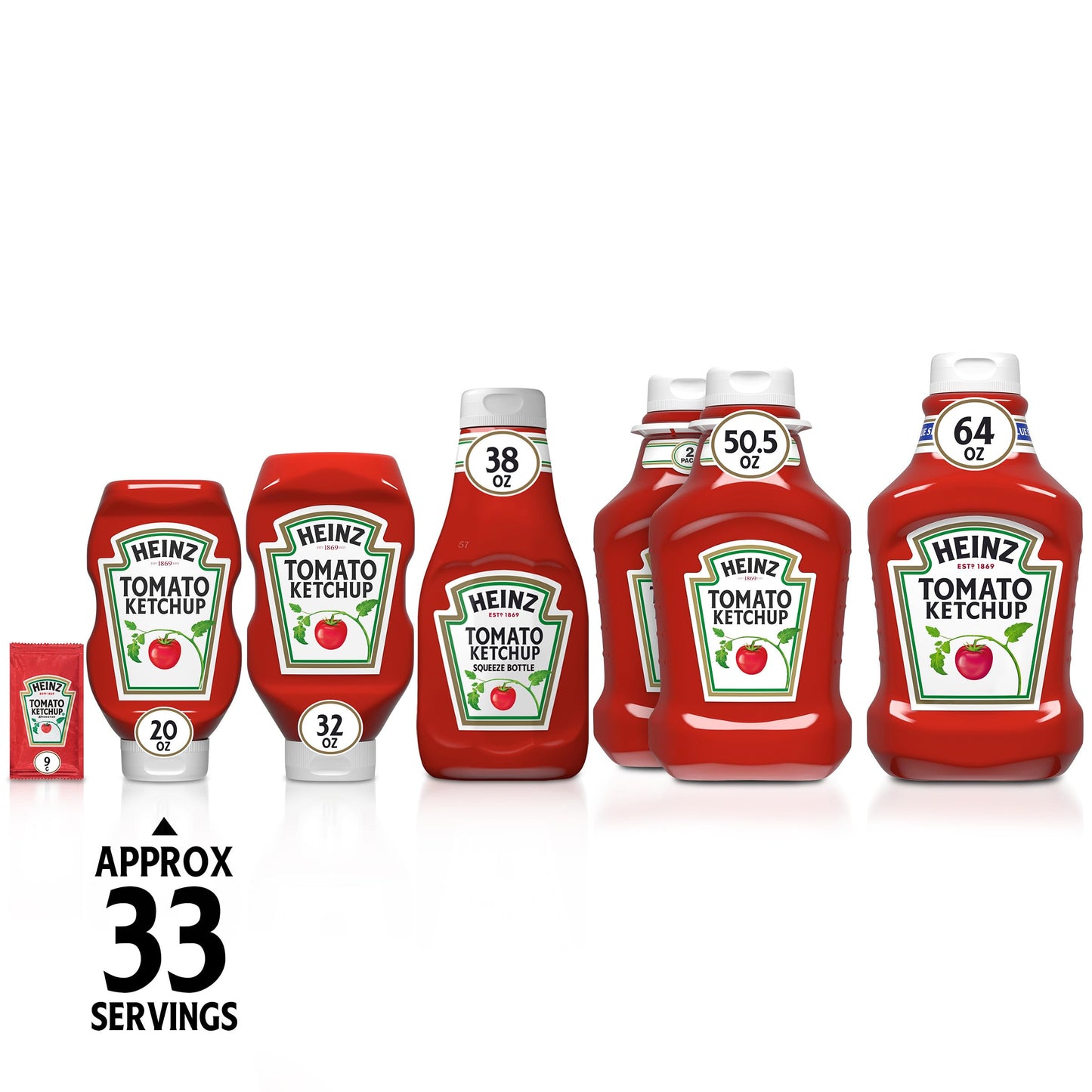 Heinz Ketchup Forever Full Inverted Bottle (20 oz, Pack of 12)
