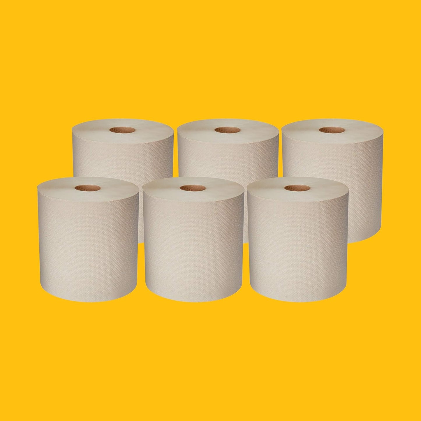 Amazon Commercial 1-Ply Kraft 7.9' Hard Roll Paper Towels (SOFI-011) Bulk for Business |Made from 100% Recyclable Material |Compatible with Universal Dispensers|800 feet per Roll (6 Rolls)