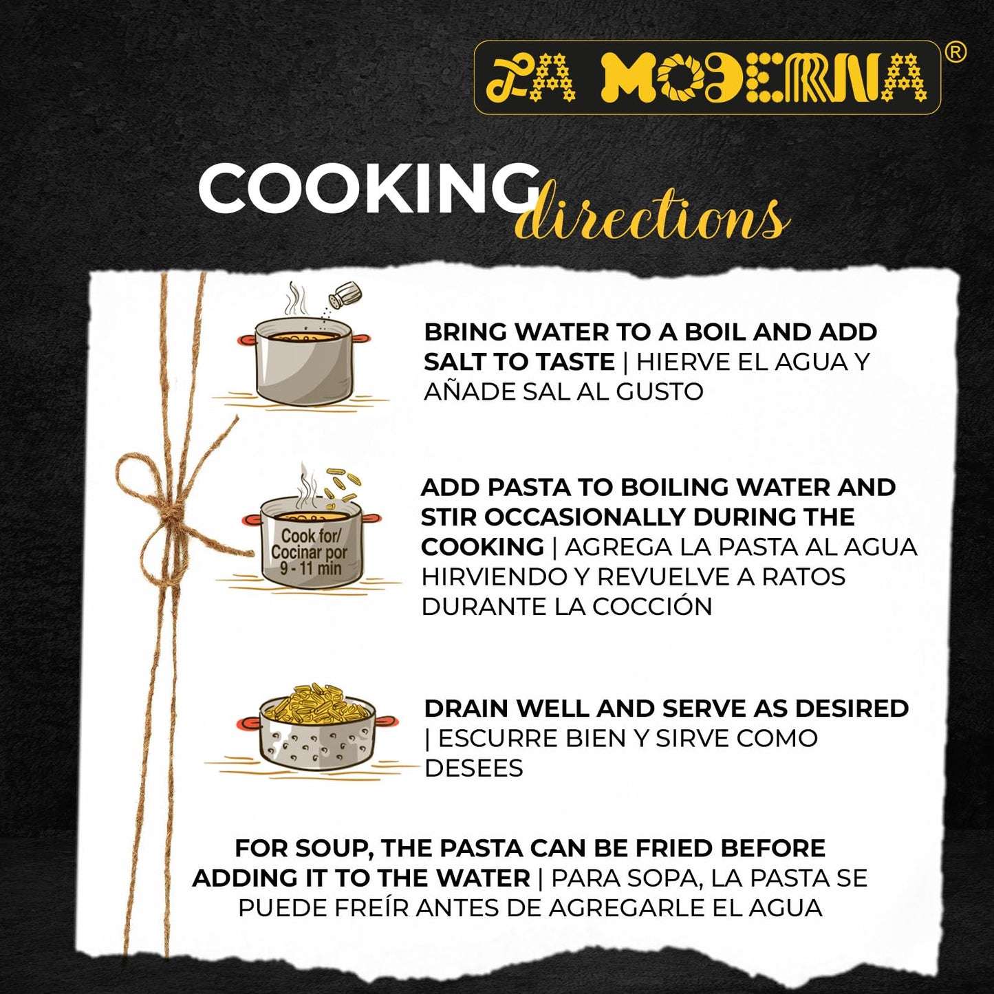 LA MODERNA, Noodles, Pasta, Made with Durum Wheat Grits, Enriched with Vitamins and Iron, 7 oz, Pack of 20