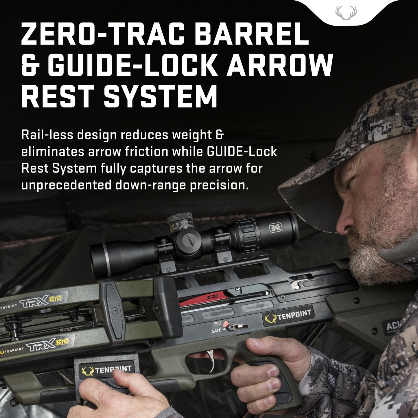 TenPoint TRX 515-515 FPS - Fastest, Most Accurate, Most Advanced Crossbow in The World - Includes ACUslide MAXX, EVO-X Elite Scope & Three CenterPunch HPX Carbon Arrows