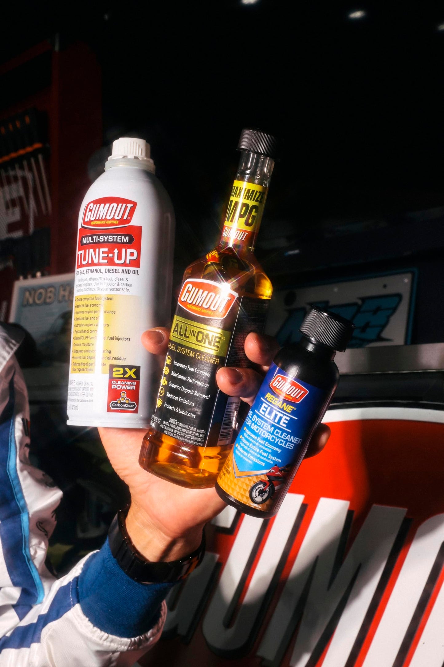 Gumout 510011 Multi-System Tune-Up, Fuel Stabilizer Injector Cleaner & Gas Treatment, 16 oz, Full Fuel System Cleaner - Improves Engine Performance, Cleans & Removes Deposits and Residue