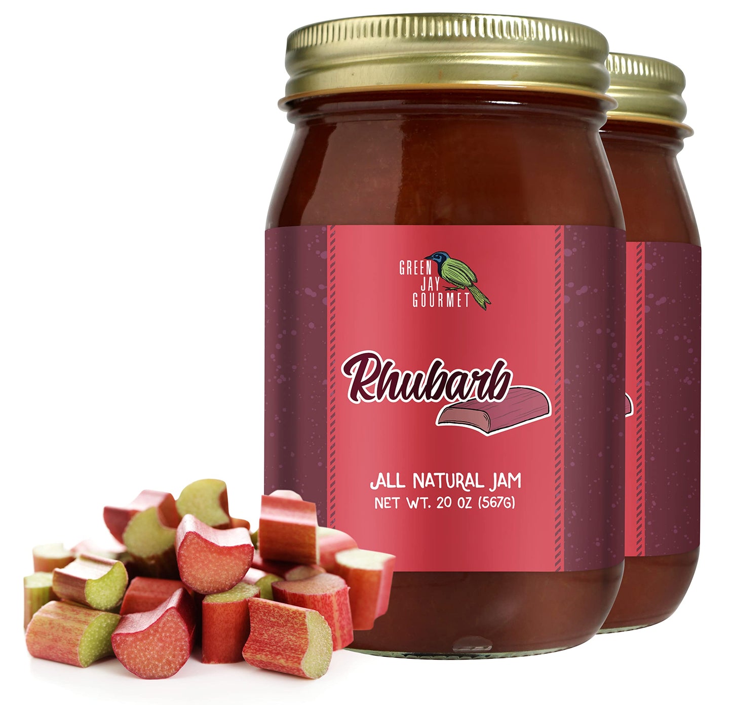 Green Jay Gourmet Spicy Jam Variety Pack - All-Natural Raspberry Jalapeno Jam, Strawberry Jalapeno Jam, Blackberry Jalapeno Jam - Vegan, Gluten-free Jam - No Preservatives - USA Made - 3 x 20 Ounces