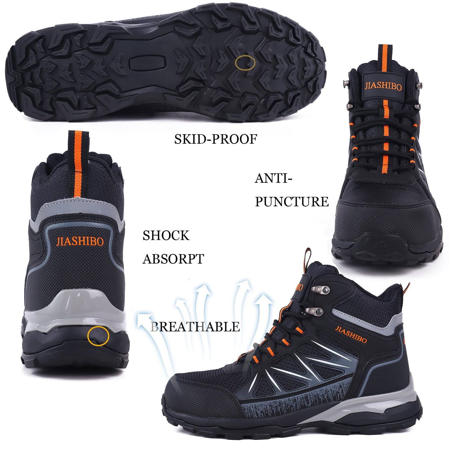 Steel Toe Work Boots for Women - Insulated Work Boots Steel Toe Sneakers Comfortable Construction Boot Lightweight Work & Safety Toe Shoes Gifts for Construction Workers for Work Construction