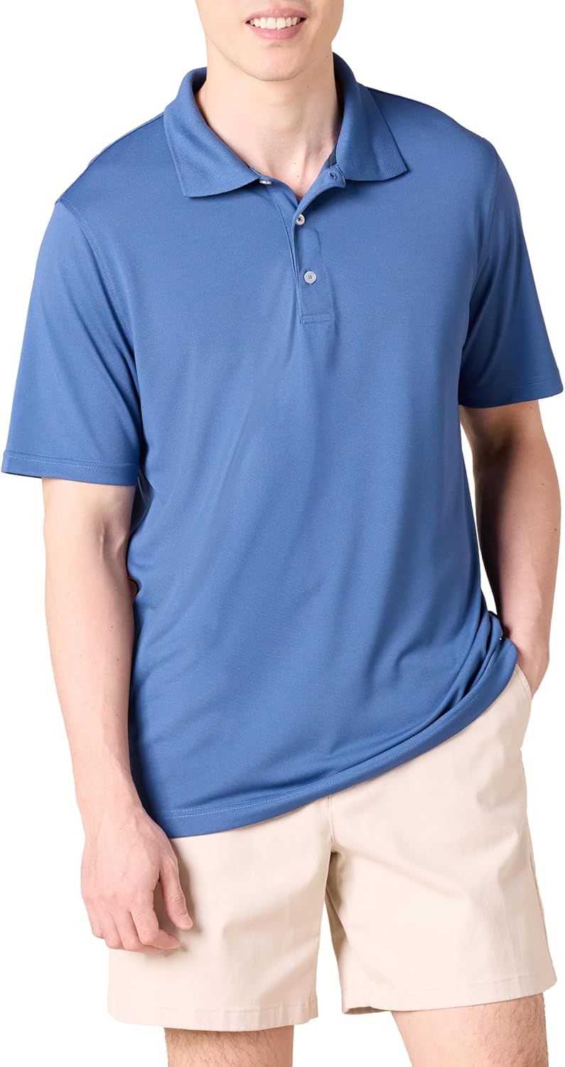 Amazon Essentials Men's Golf Polo Shirt, Quick Dry, Short Sleeve