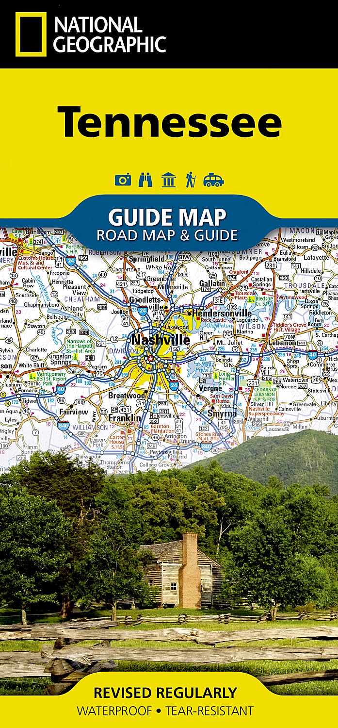 Tennessee Map (National Geographic Guide Map)