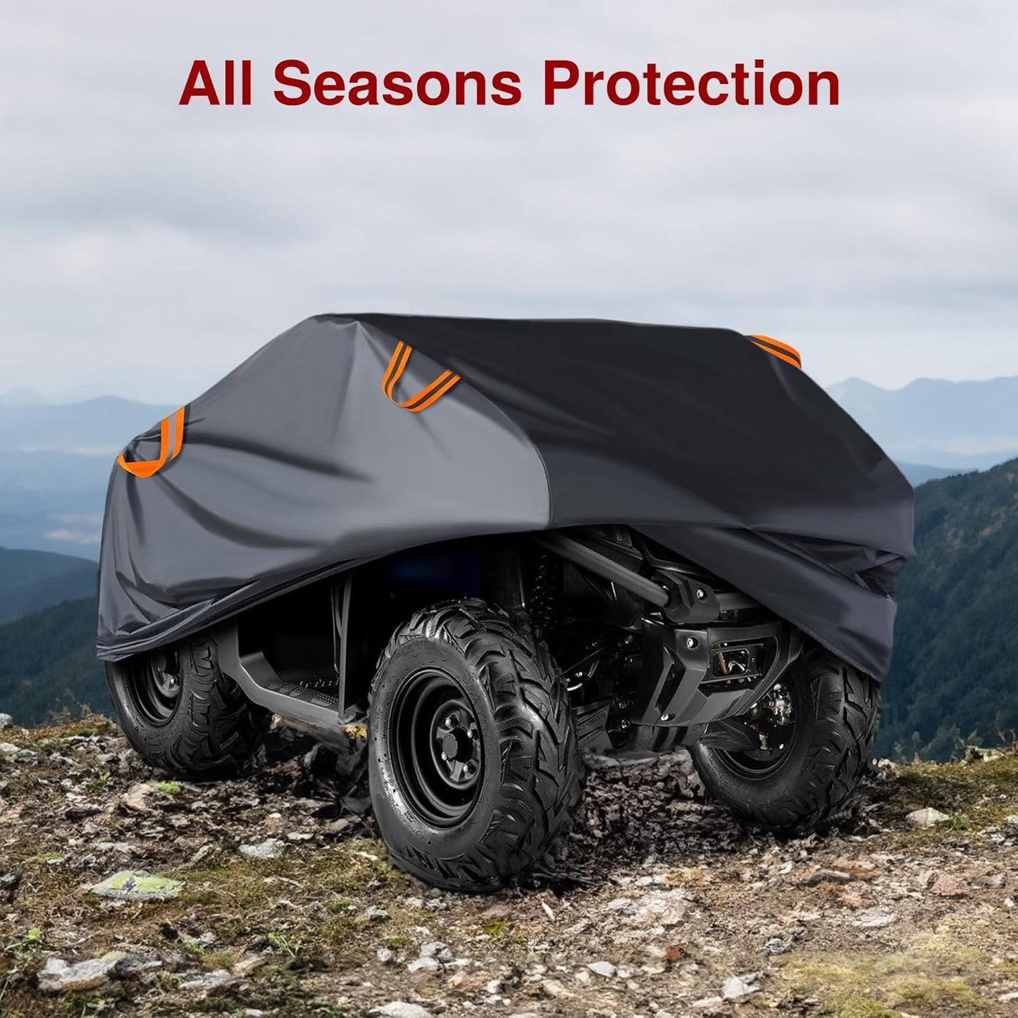 Puroma ATV Cover, XL 82.7'' Waterproof Outdoor Heavy Duty 4 Wheeler Quad Proof All Season UV Protection for Polaris, Sportsman, Yamaha, Suzuki, Honda, Kawasaki