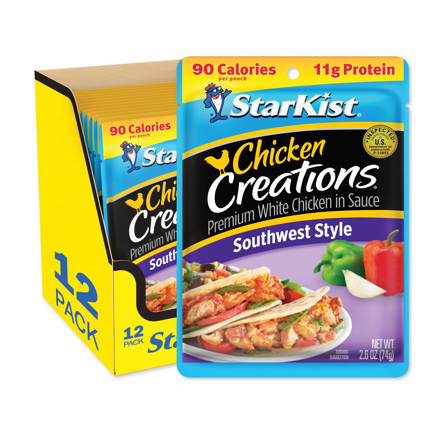 StarKist Chicken Creations, Chicken Salad, 2.6 oz Pouch (Pack of 12)