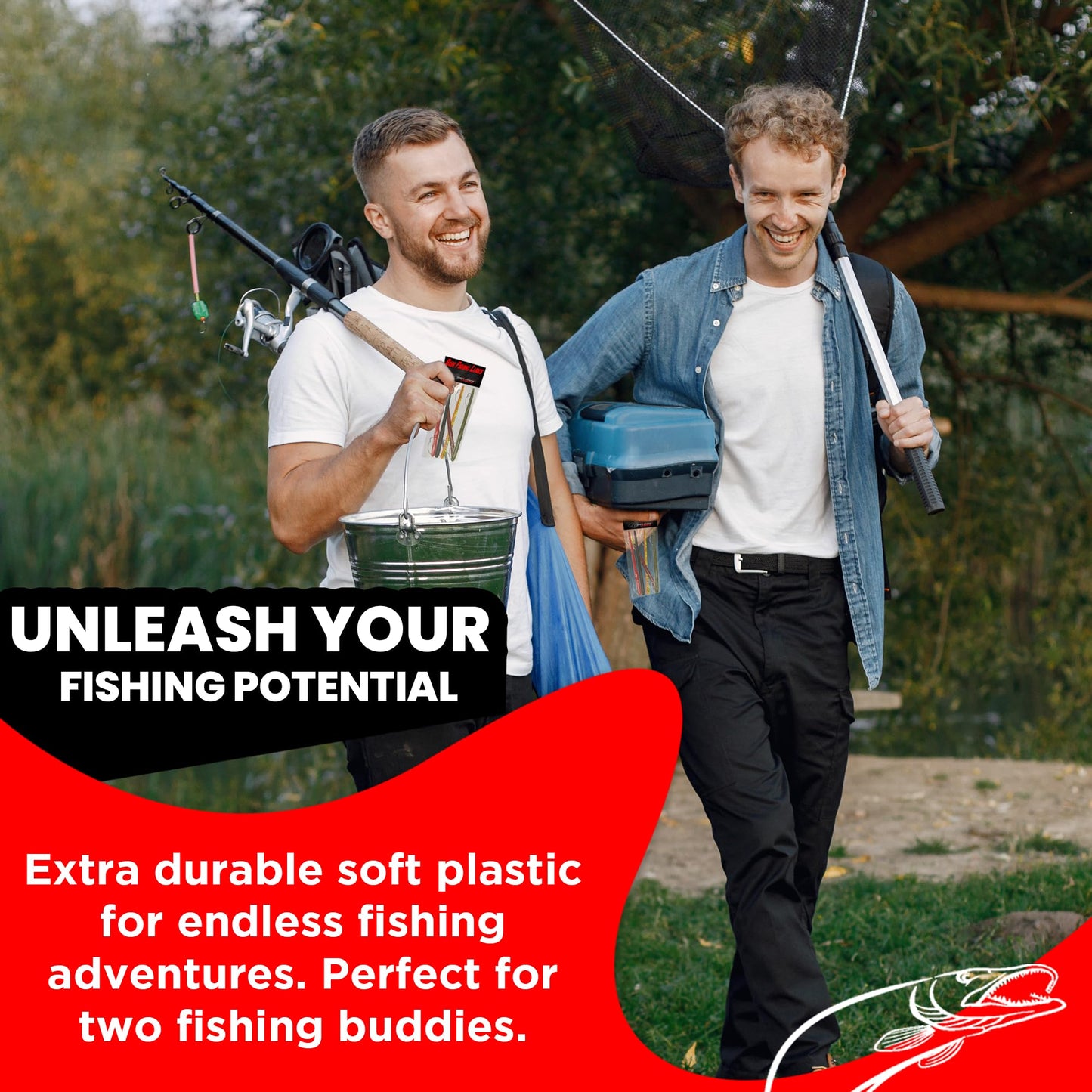 Made in USA Weedless Pre-Rigged Fishing Lures Bass Set, Pike, and Anything in Between - USA - Extra Durable Soft Plastic Swimbaits for Bass Fishing Lures - 5 PCS Bass Baits and Lures Pack(Variety)