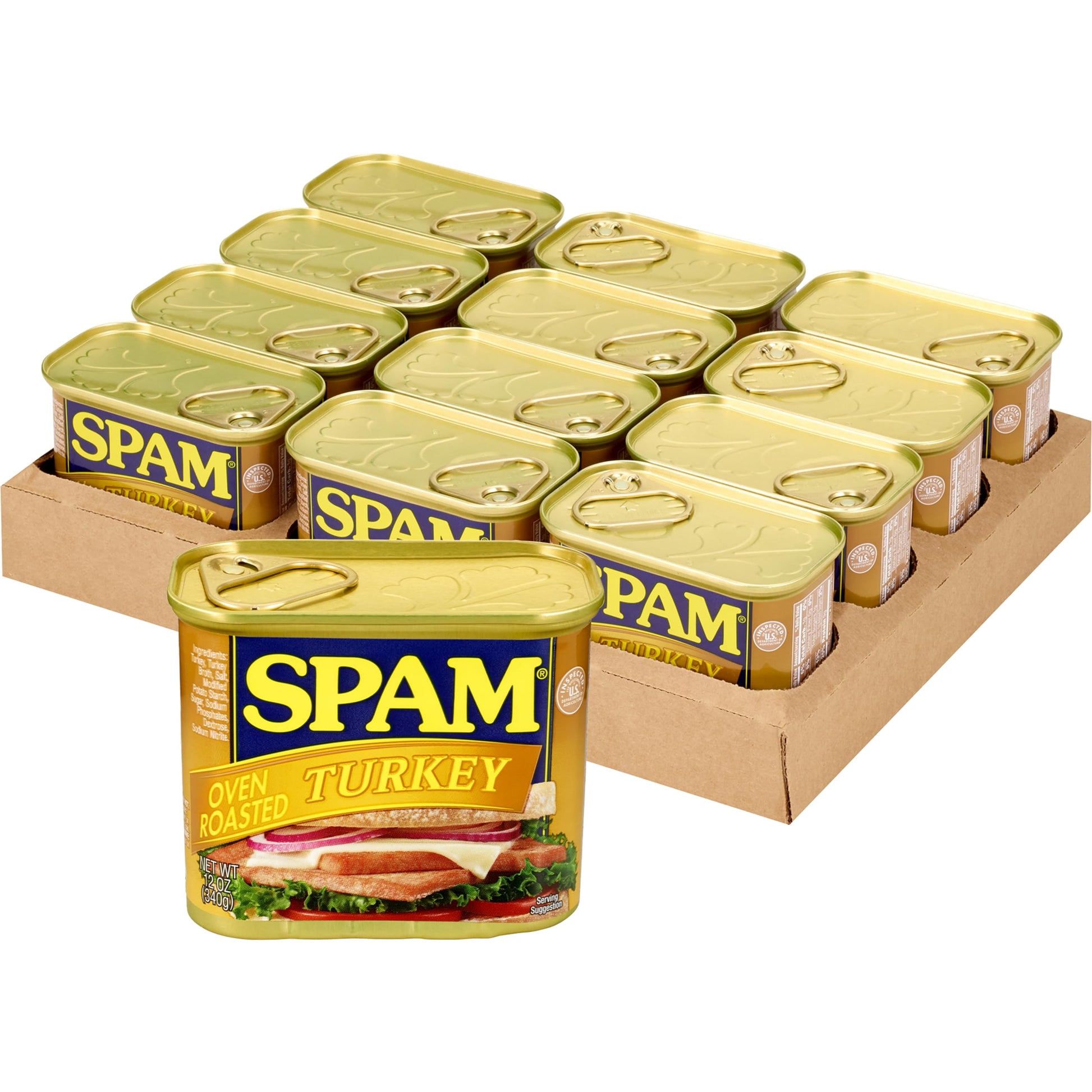 SPAM with Real HORMEL Bacon, 7 g protein, 12 oz (Pack of 12) –