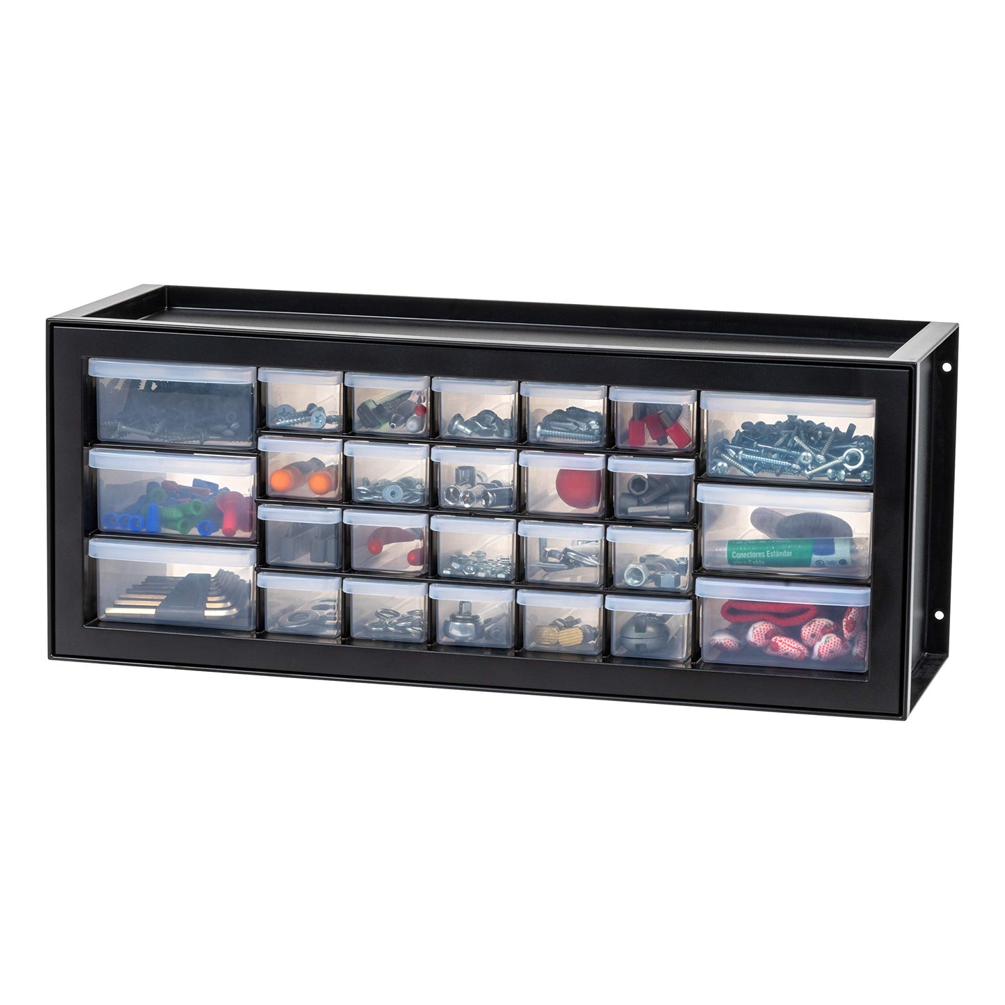 IRIS USA Screw Tool Organizer Small Parts Cabinet Chest, 44-Drawer Hardware Electronics Nuts Bolts Storage Drawers Organization Toolbox Garage Craft Business Teacher Beads Scrapbook Art Hobby - Black