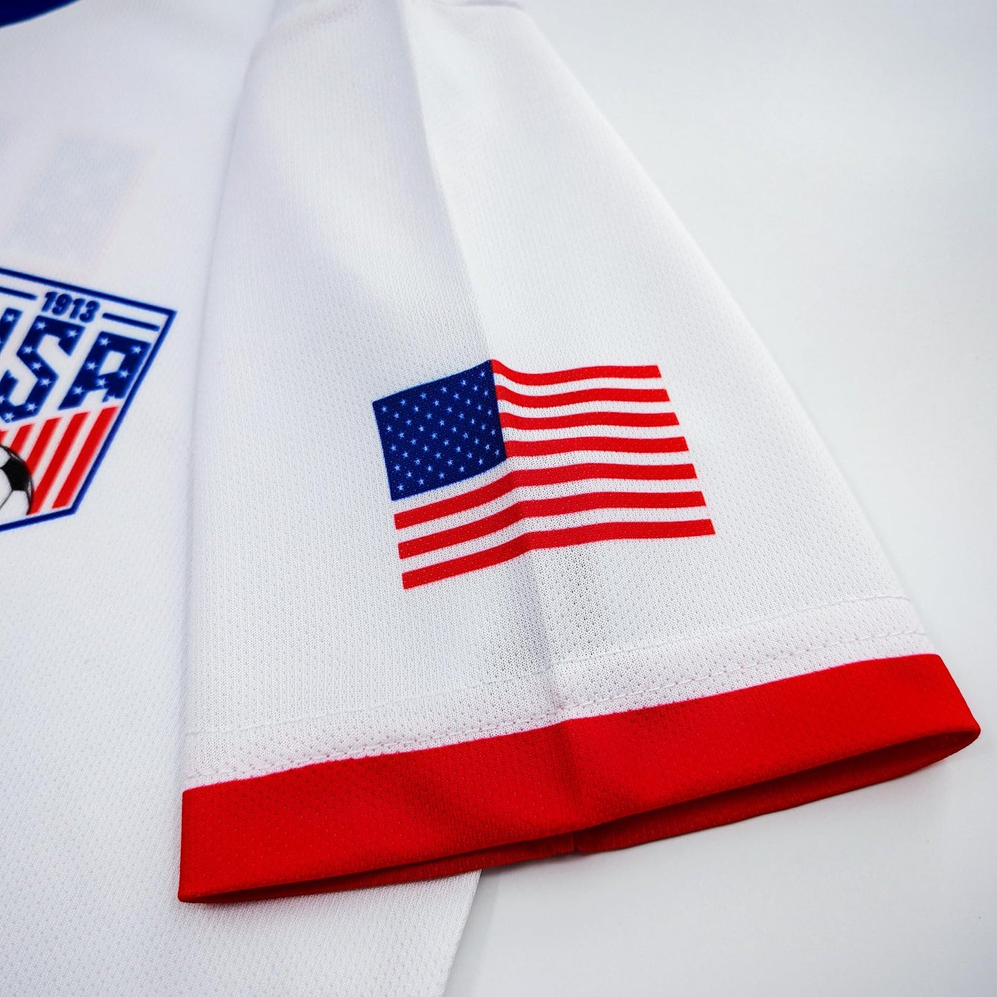 Kid USA Soccer Jersey and Shorts Set, #10 National Team Boy Girl Soccer Shirt Set Breathable Youth Football Shirt and Shorts for Training Match(7-8Y)