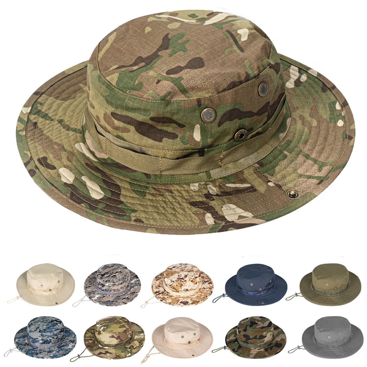 Sun Hats for Men Women Boonie Hat UPF 50+ Bucket Hat Wide Brim UV Protection Fishing Hiking Safari Outdoor Hats