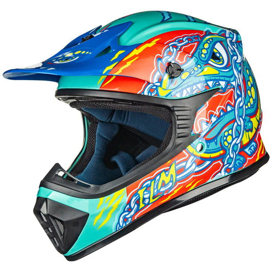 ILM Adult Dirt Bike Helmets Motocross ATV Dirtbike BMX MX Offroad Full Face Motorcycle Helmet, DOT Approved Model 128S (Matte Black, Adult-Medium)