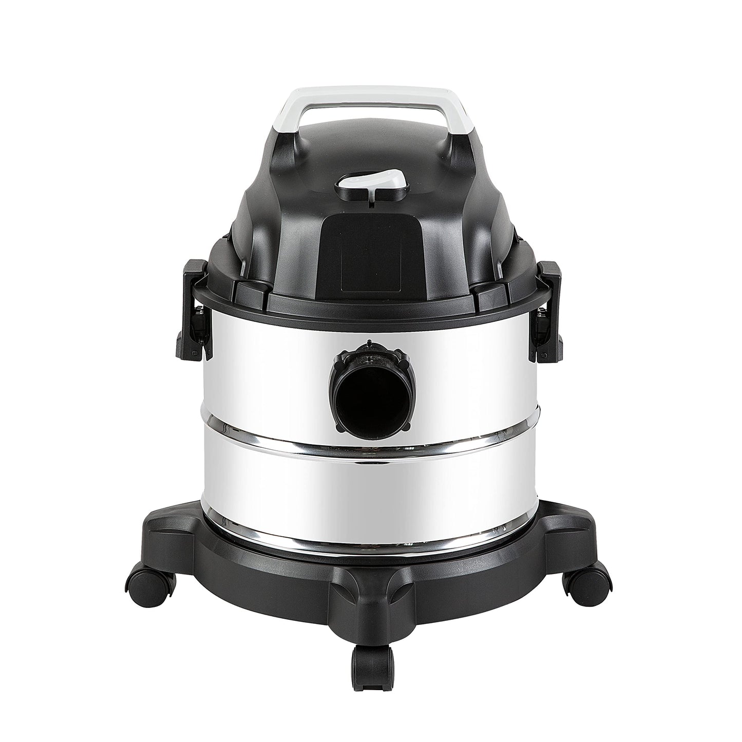 Amazon Basics Wet Dry Shop Vacuum Cleaner, 4 Gallon, 3 HP Stainless Steel, Grey/Black