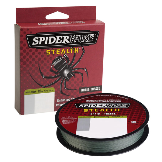 SPIDERWIRE SCS10G-125 Braided Stealth Superline, Moss Green, 10 Pound, 125 Yards