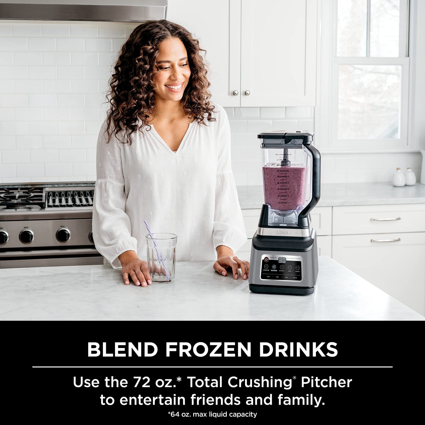 Ninja BN701 Professional Plus Blender, 1400 Peak Watts, 3 Functions for Smoothies, Frozen Drinks & Ice Cream with Auto IQ, 72-oz.* Total Crushing Pitcher & Lid, Dark Grey