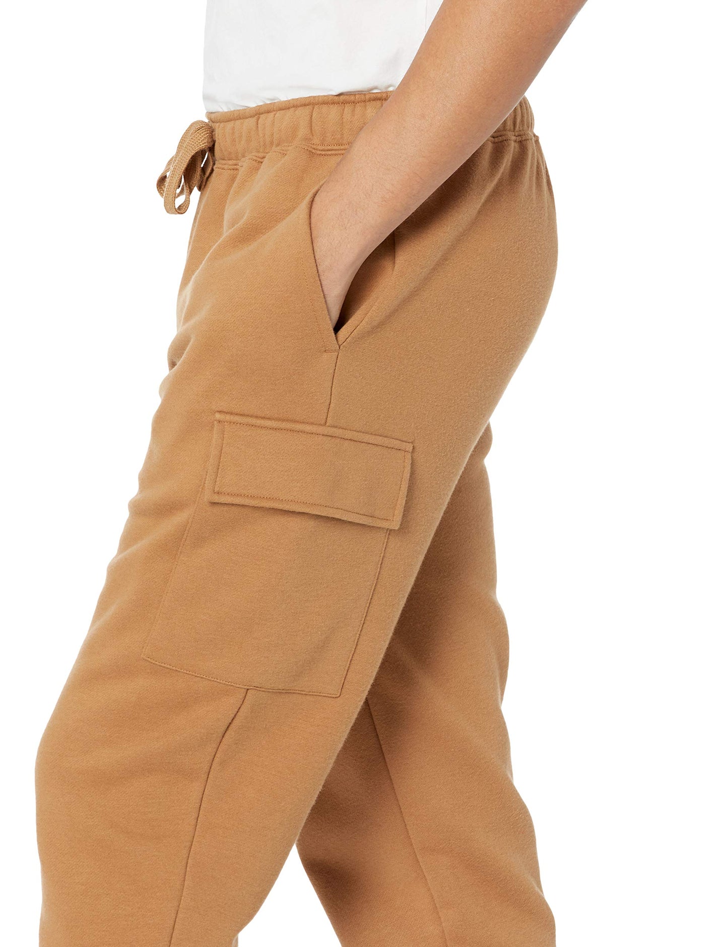 Amazon Essentials Men's Relaxed Fit Cargo Fleece Jogger Sweatpants with Drawstring