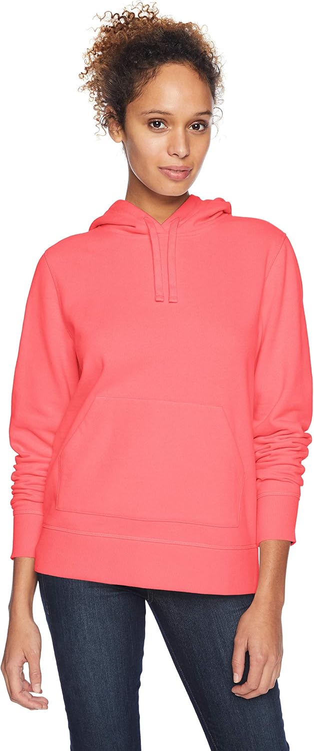 Amazon Essentials Women's Regular-Fit Brushed Back Fleece Pullover Hoodie (Available in Plus Size)