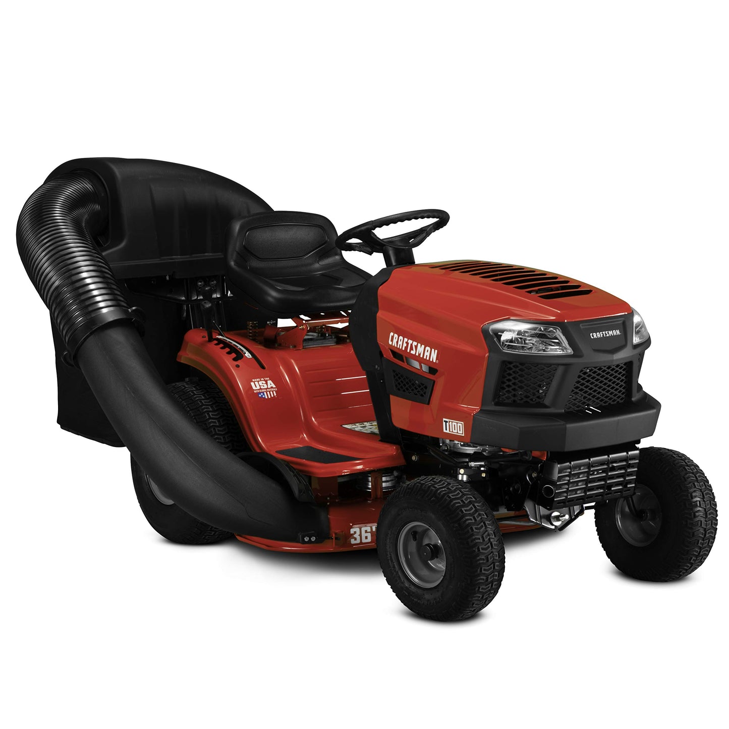 CRAFTSMAN CMXGZAMA30045 36-Inch Double Bagger Riding Mowers, Black