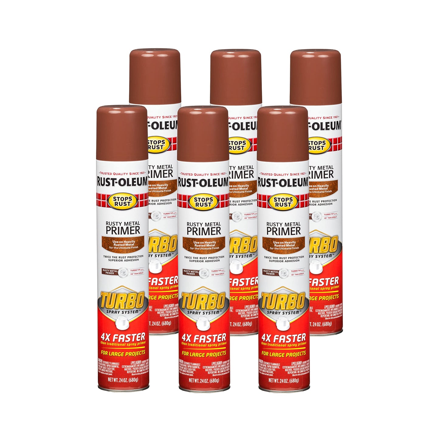 Rust-Oleum 7769830 Stops Rust Rusty Metal primer Spray, 12 oz, Flat Brown