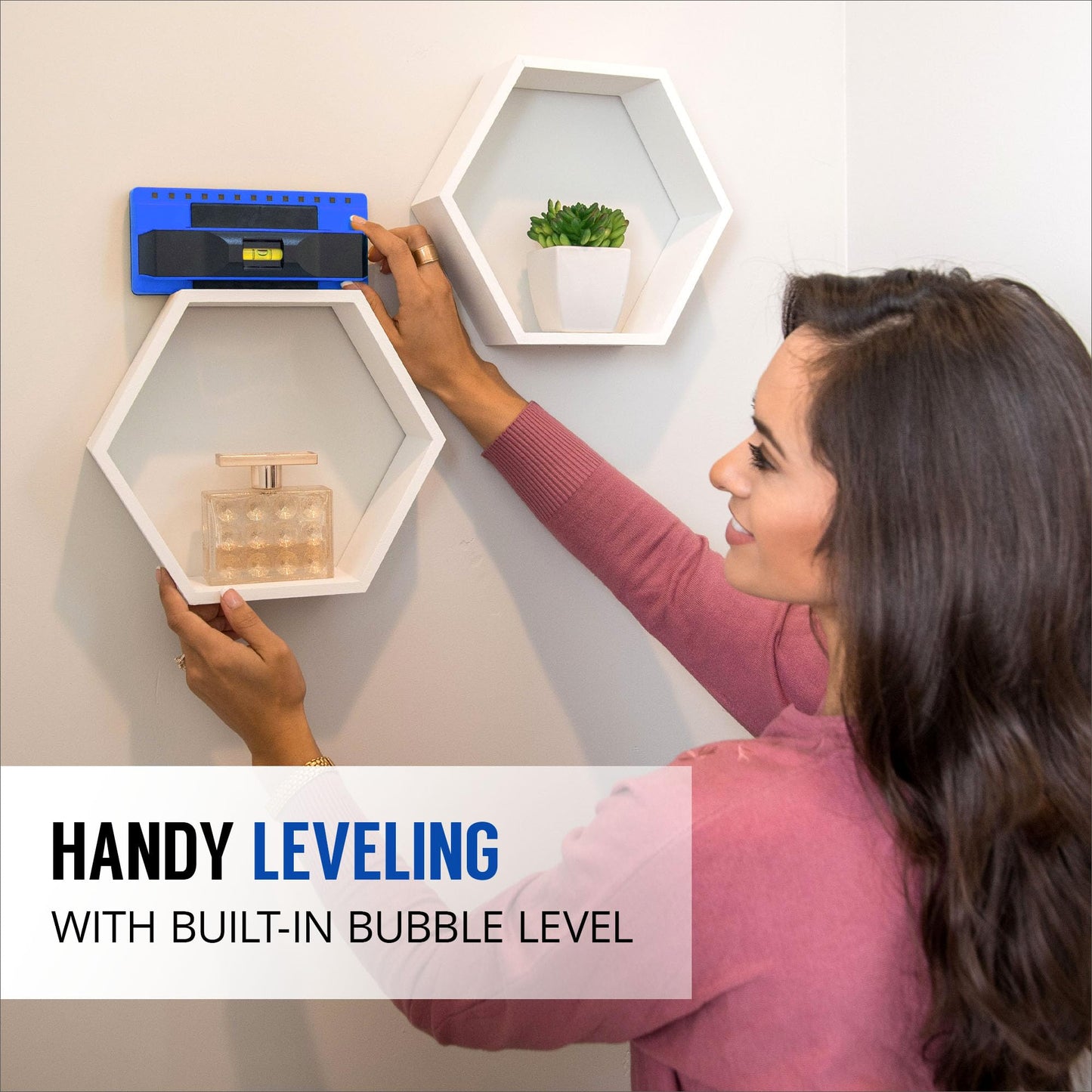 Franklin Sensors ProSensor 710+ Stud Finder with 13-Sensors, Wood & Metal Stud Detector/Wall Scanner, Built-in Bubble Level