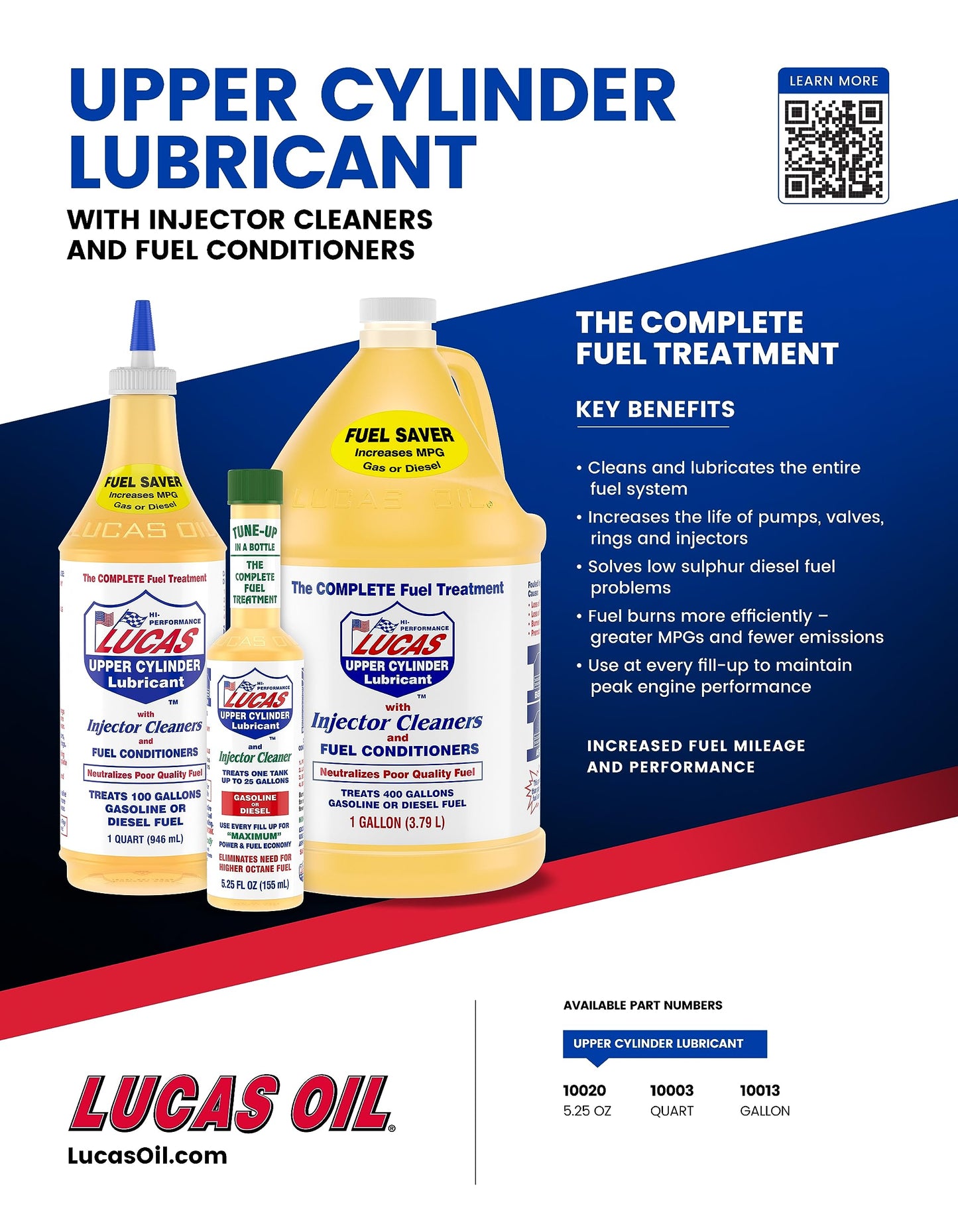 Lucas Oil LUC10020 Fuel Treatment - 5.25 Oz, multi-colored